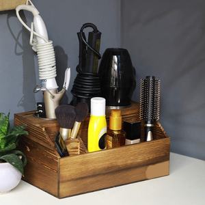 나무 헤어 드라이어 홀더-헤어 도구 및 스타일링 용품 정리 및 화장대 및 욕실 보관-천연 우아한 <span class=keywords><strong>Desi</strong></span> - Product Image 2