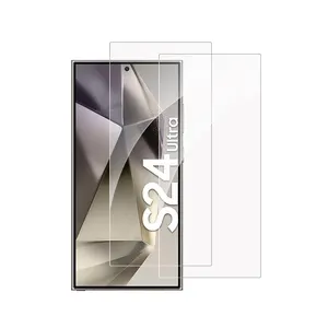 Biểu Tượng Tùy Chỉnh Cao Cấp Đầy Đủ Bìa 2.5D 9H Rõ Ràng Chống Xước Điện Thoại Di Động Tempered Glass Bảo Vệ Màn Hình Cho Samsung S24 Cộng Với Siêu