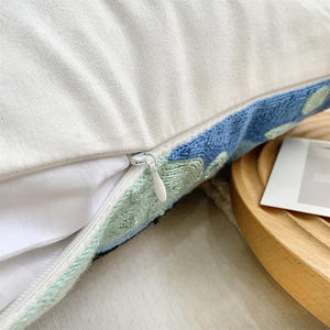 Housse <span class=keywords><strong>de</strong></span> coussin personnalisée en coton brodé 18 x 18 pouces avec motif <span class=keywords><strong>de</strong></span> chat adorable bleu - Product Image 6