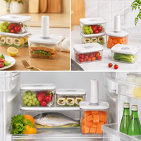 BPA-vrije glazen luchtdichte lunchboxen voor suiker, bakbenodigdheden, fruit en groenten.