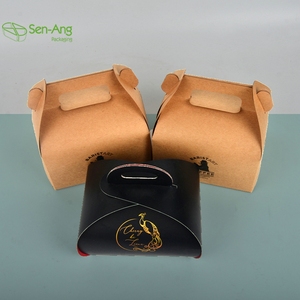 Senang02 Caja <span class=keywords><strong>de</strong></span> Cartón Personalizada Tipo Gable con Asa para Donas y Pasteles, Empaque para Alimentos y Repostería - Product Image 6