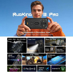 Ulefone Rugking 3 Pro - Teléfono Móvil Resistente 4G Dual SIM Android 15 con Batería de 5700 mAh, 8 GB de RAM + 128 GB de ROM. Precio de fábrica - Product Image 6