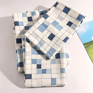 Serviettes de cuisine 100% coton, imprimées avec des lignes simples, super absorbantes, réutilisables, pour la vaisselle, usage domestique occidental - Product Image 1