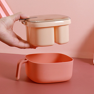 Caja de Especias Transparente de Plástico con Cuatro Compartimentos y Cuchara, Contenedor de Condimentos Tipo Push con Colores Contrastantes, Utensilios de Cocina - Product Image 4