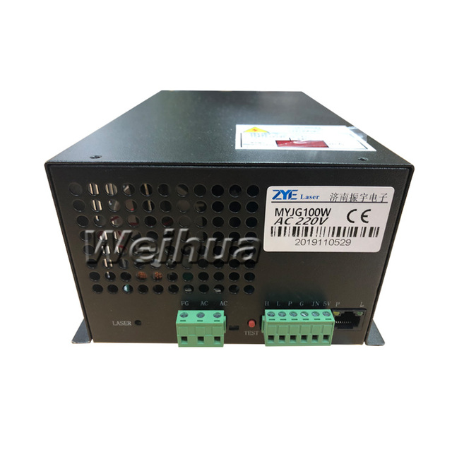 ZYE MYJG 100W CO2 Laser Tube Power Supply (Metal New) 1064nm 4.5kg Black Competitive Price 6 Months Warranty