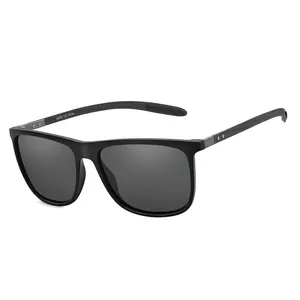 Очки солнцезащитные Мужские поляризационные, квадратные ультралегкие солнечные очки из углеродного волокна, для вождения, рыбалки, гольфа, спорта, UV400, оригинальный дизайн
