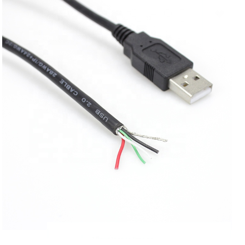 <strong>USB</strong> 2.0 a Male to Open <strong>Bare</strong> <strong>End</strong> <strong>Cable</strong> with Shield