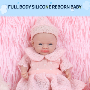 Poupées miniatures réalistes <span class=keywords><strong>de</strong></span> 7 pouces (18 cm), adorables bébés nouveau-nés, corps entier en silicone - Product Image 2