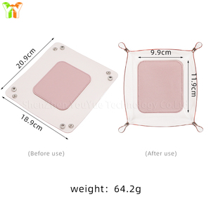 ถาดเก็บของ PVC ของ RR Factory สำหรับใช้ในบ้าน สำนักงาน วางบนโต๊ะทำงาน จัดระเบียบปากกา กุญแจ ถาดโชว์เครื่องประดับ ถาดใสสำหรับจัดเก็บของบนโต๊ะทำงาน - Product Image 6