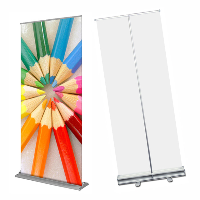 Material Portable Pull up Banner with Wide Base Roll up Banner Stands Retractable Roll up Banner Stand