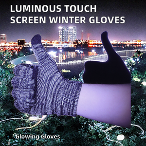 Gants réfléchissants lumineux pour écran tactile pour l'hiver, pour la course à pied, le cyclisme, la randonnée, la marche, les occasions décontractées et en plein air, au quotidien et pour les fêtes - Product Image 2