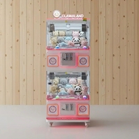 Petite machine de jeu d'arcade à griffes en métal, jouet en peluche, fonctionnement à pièces, 4 joueurs, méga mini machine de jeu, enfants, 110/220V, espagnol/japonais