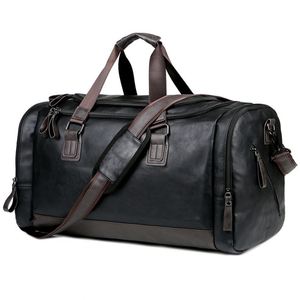 Sac de voyage en cuir PU grande capacité personnalisé à la mode, sac de voyage décontracté pour hommes, vente chaude - Product Image 2