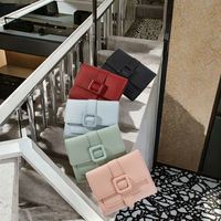 Dompet Mini Wanita Model Korea Terbaru, Bahan Kulit PU, Ritsleting, Banyak Slot Kartu, Tempat Koin