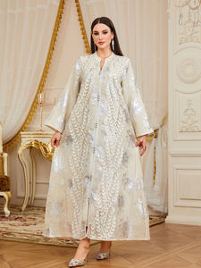 <span class=keywords><strong>Abito</strong></span> Abaya tradizionale da donna stile Casual da sera lungo per la casa e occasioni Dubai - Product Image 5