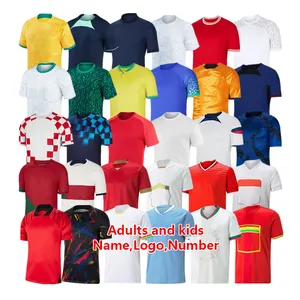 Maillot de football nouveau modèle 2023 Top Thai qualité Fans joueur authentique maillot de Football équipe nationale monde 2022 maillot