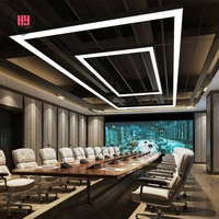 Lustres en aluminium Suspendus Ligne de Plafond Bureau Hôtel Suspendus Lumière Linéaire Led