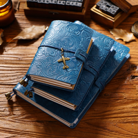 AIGUONIU Carnet de voyage magnétique A5 en cuir de vachette sculpté style rétro, papeterie manuelle, carnet de notes créatif, vente en gros