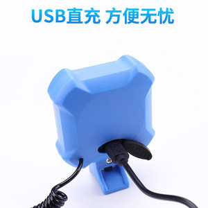 ยัวลี่ไฟหน้าจักรยานพร้อมแตร USB ชาร์จไฟ LED ได้สำหรับจักรยานเสือภูเขา IPX4 กันน้ำ 4 โหมดสีฟ้า - Product Image 4