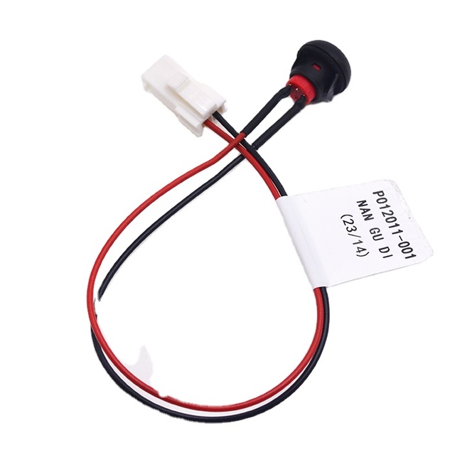 Waterproof Screw Round Button Switch Charging Cable 2.5mm 2P Connector Jumper Wire for EV  Industrial Control & Charging