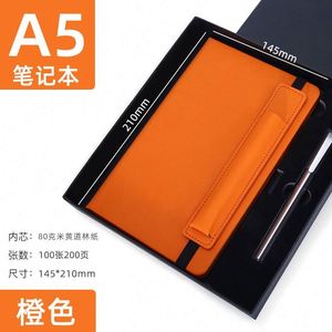 สมุดบันทึกปกแข็งหนัง PU สีพาสเทลพิมพ์ลายตามสั่งขายส่ง ขนาด A5 เย็บเข้าเล่ม พร้อมปากกา ชุดของขวัญสำหรับธุรกิจ - Product Image 6