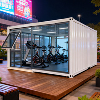 Conteneur préfabriqué pliable en kit pour maison, stockage, habitation, supermarché, salle de sport extérieure, ou unité modulaire