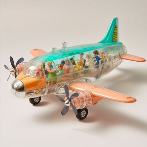 Plastic Toy Airplane With Figures Transparent Body For Kids Role Play 4-6 Years <b>Old</b> - Product Image 3