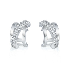 Boucles d'oreilles en argent 925 de haute qualité, marque de luxe, bijoux de créateur pour femmes - Product Image 1