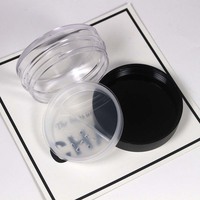 Boîte de poudre noire PS 5g10g20g30g avec couvercle transparent et écran en maille