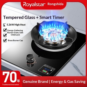 Cuisinière à gaz encastrable Rongshida à brûleur unique pour usage domestique, gaz naturel et gaz liquéfié, haute puissance de flamme, économie d'énergie, panneau en céramique - Product Image 3