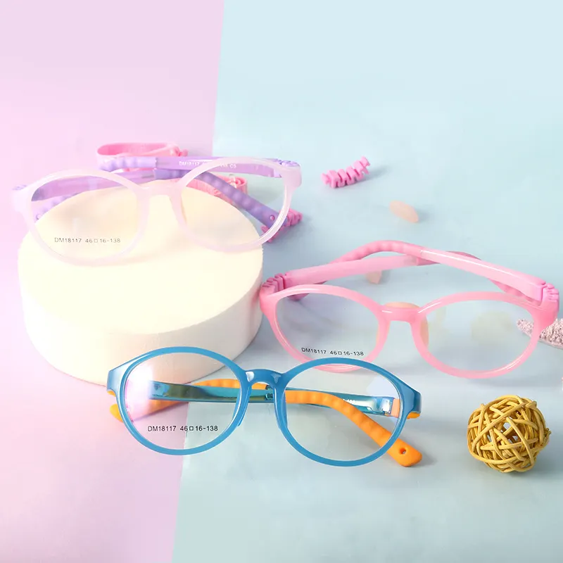 Fashion Eyeglasses TR90 Kids Transparent Color Trendy Shades Frames Children Eyewear For boy Girls Optical Glasses 2022