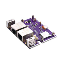 Raspberry beri Pi Zero W/ WH papan ekspansi, antarmuka USB Ethernet 4G modul komunikasi cangkang logam