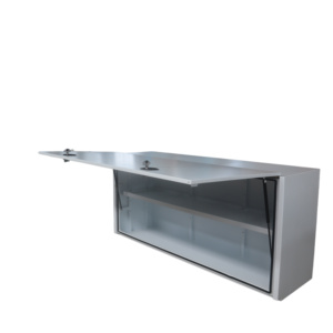 Caja de herramientas de aluminio abierta por arriba para camioneta con estante interno - Product Image 1