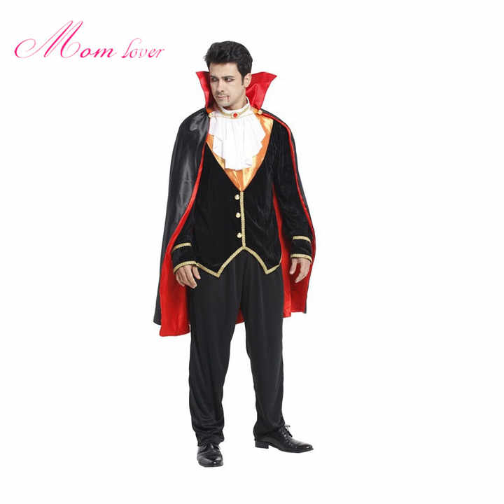Großhandel Herren Gothic Vampire Kostüme Europa Vampir Erwachsene Mann Cosplay Outfit für Halloween Karneval Party Rollenspiel Kostüme