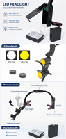 Lampe frontale LED dentaire Dr. Kim 2,5X 3,5X pour loupes binoculaires de grossissement, éclairage chirurgical 5W pour dentiste