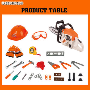 Casque enfants Kit de jardin garçons outils à main <span class=keywords><strong>scie</strong></span> à chaîne électrique <span class=keywords><strong>jouet</strong></span> semblant jouer ensemble d'outils enfants jeux de jardin avec son de Chine - Product Image 4