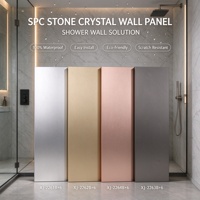 Panneau mural de douche SPC 1220x2440mm, résistant aux taches, sans joint, pour salle de bain de motel