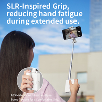 Mini Palo Selfie Plegable con Control Remoto, Trípode y Luz de Relleno, Soporte de Mano para Teléfono Inteligente, para Fotografía Móvil