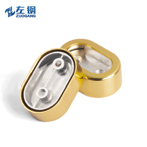 Zuogang Zinc Alloy <b>Clothes</b> Rod Support Wall Mount Wardrobe Hardware Black Silver <b>Gold</b> With Rubber Ring - Product Image 5