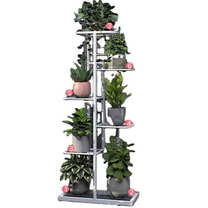 7-9 niveaux personnalisé intérieur fer métal décoration de jardin <span class=keywords><strong>pas</strong></span> <span class=keywords><strong>cher</strong></span> fleur <span class=keywords><strong>plante</strong></span> présentoir pour la maison étagères - Product Image 1