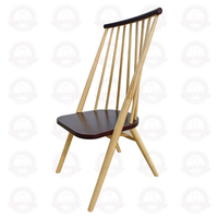 Silla de Comedor Contemporánea, Estructura de Madera Maciza, Asiento Acolchado Suave, Silla Minimalista para el Hogar