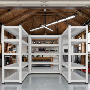 Năm lớp sắt siêu thị hiển thị giá thép hộ gia đình ban công & kho lưu trữ từ sàn đến trần giá bảo vệ chống ăn mòn - Product Image 2