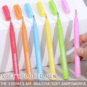 Mới Đến 12 Màu Sắc Vẽ Bút Mềm Nib Bàn Chải Đánh Dấu Bút Bộ Nước Dự<span class=keywords><strong>a</strong></span> Cho Thư Pháp Chi tiết Dòng Làm Việc - Product Image 3