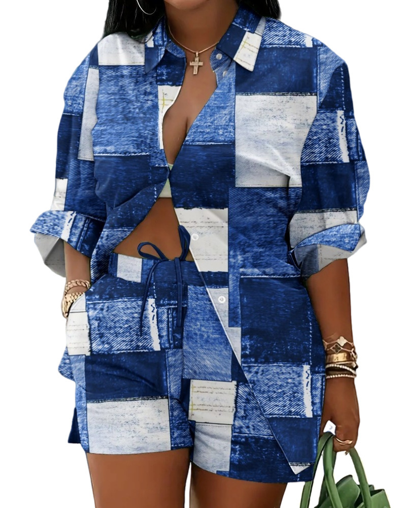 Denim blue print