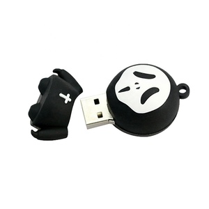 แฟลชไดรฟ์ <span class=keywords><strong>USB</strong></span> 2.0 รูปแบบธีมฮาโลวีน ปี 2026  วัสดุ PVC นิ่ม สีดำ ลายยมทูตผี - Product Image 5
