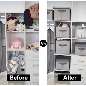 Cubos plegables de alta calidad para el hogar caja de almacenamiento de tela no tejida con tapa - Product Image 6