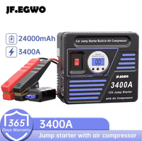 Kit de démarrage de camion portable 3400A chargeur de batterie de voiture 6-1 sortie de compresseur d'air de batterie externe-pour les motos d'urgence