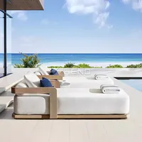 Meubles de jardin de luxe personnalisés, design imperméable, canapé de jardin, chaise, canapé en teck, meubles d'extérieur en teck
