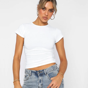 Magliette da donna a maniche corte a girocollo Casual da donna, - Product Image 2