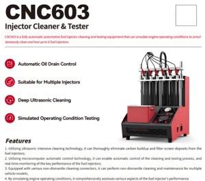 Machine de <span class=keywords><strong>nettoyage</strong></span> et de test d'injecteurs de carburant à ultrasons SmartSafe CNC603 pour injecteurs <span class=keywords><strong>diesel</strong></span> Common Rail – Testeur universel - Product Image 3